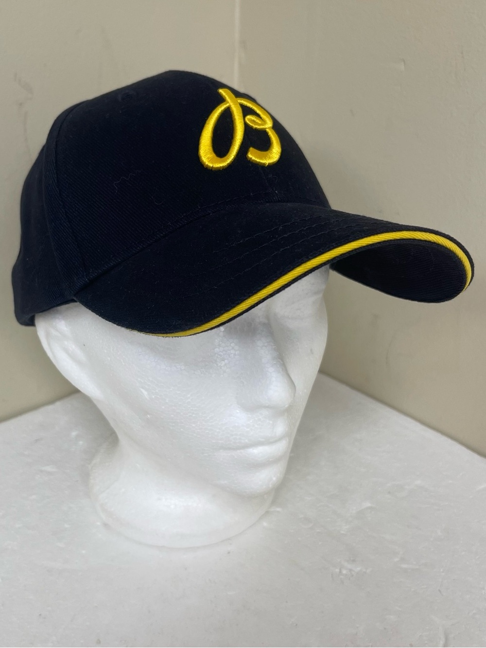 Original Breitling 1884 Mens Hat Cap Blue Leather Strapback Adjustable Logo